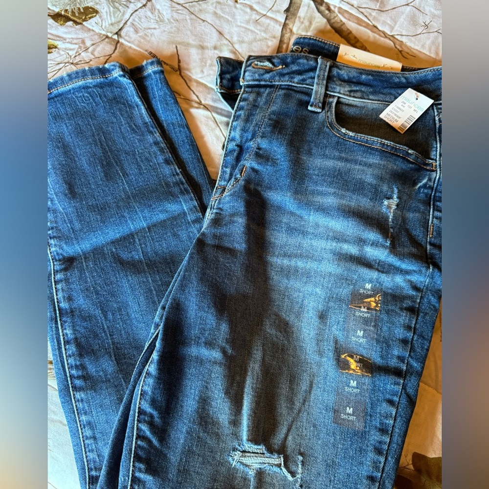 Maurices Blue Distressed Jeans Jeggings